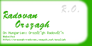radovan orszagh business card